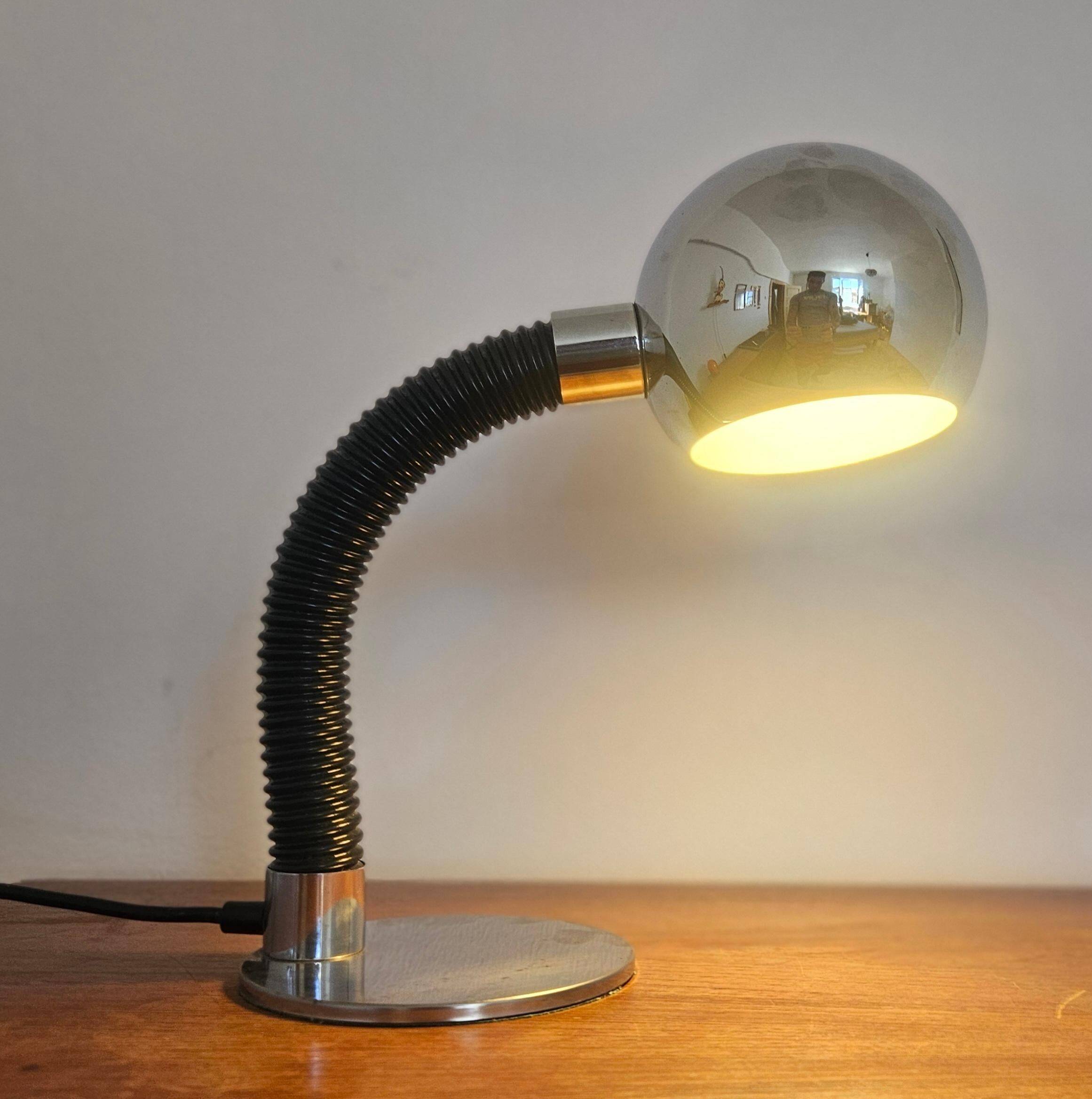 Midcentury Table Lamp Targetti Sankey, Space Age, Italy, 1970s