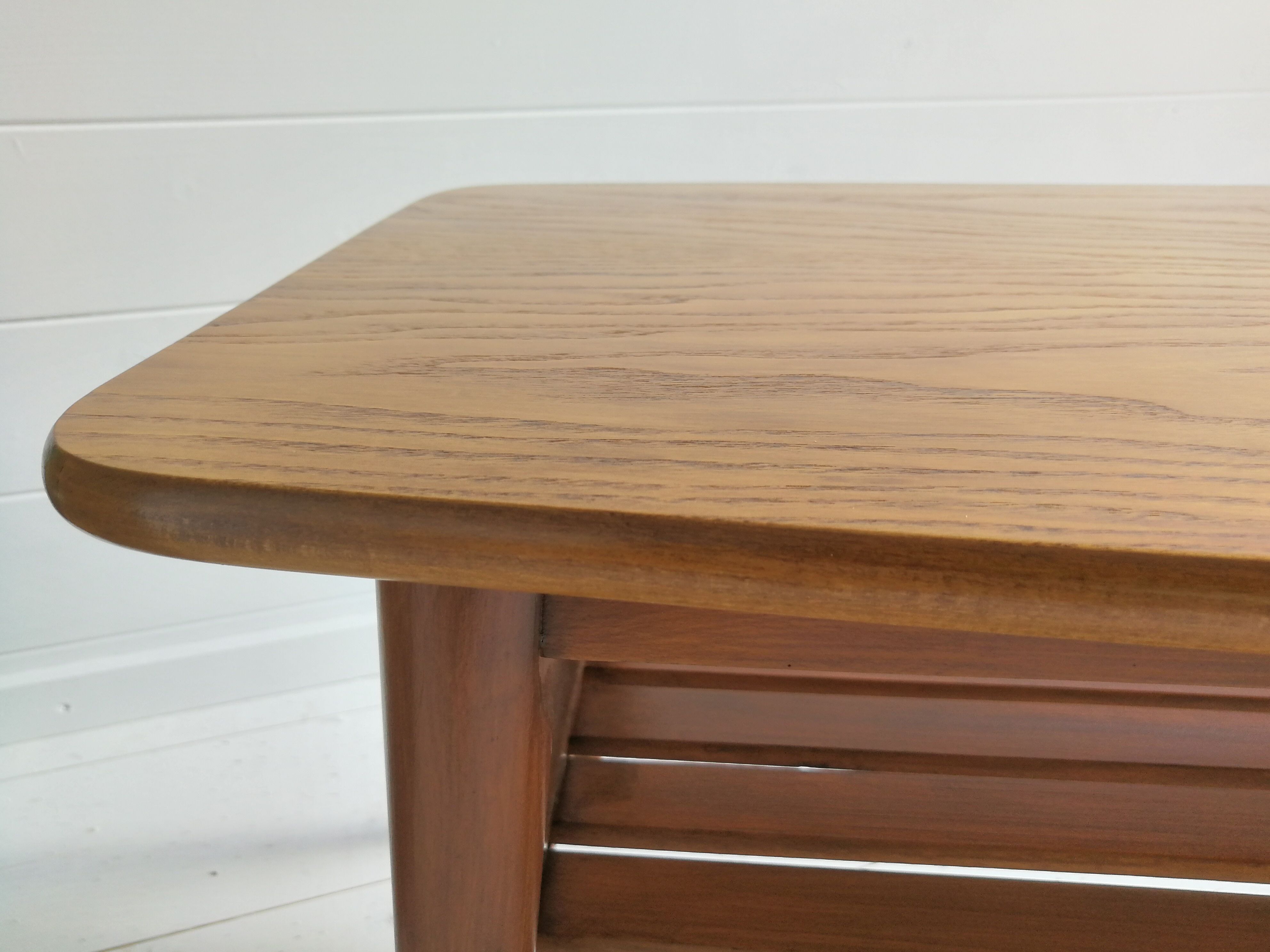 Mid century vintage oak coffee table