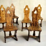 Set of 6 Savoyard chairs, 1950