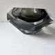 Murano glass Sommerso smoky grey and transparent empty pocket cup 20cm