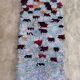 Tapis Berbère Boucherouite coloré - 77 x 239 cm