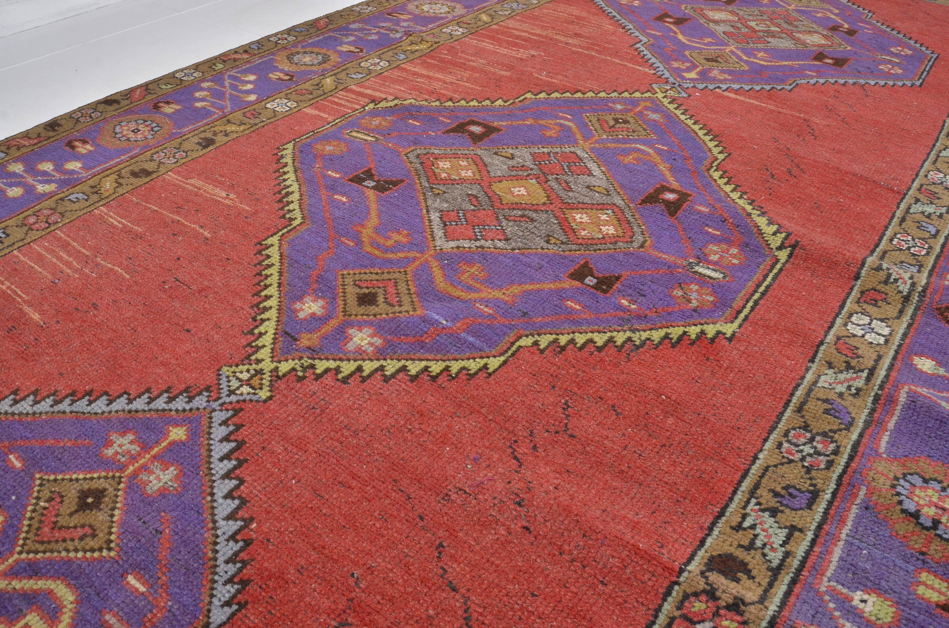 Red & Blue Turkish Wool Rug sku 1207