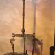 cast iron street lamp ornate side table with 3-tier support Hollywood