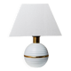 White Ceramic Table Lamp with Gold Band, Italy 1980s – Hollywood Regency Vintage