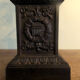 Pair of Medici vases, cast iron, on base