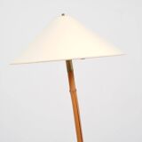 Lampadaire en bambou avec des reflets en laiton par Rupert Nikoll