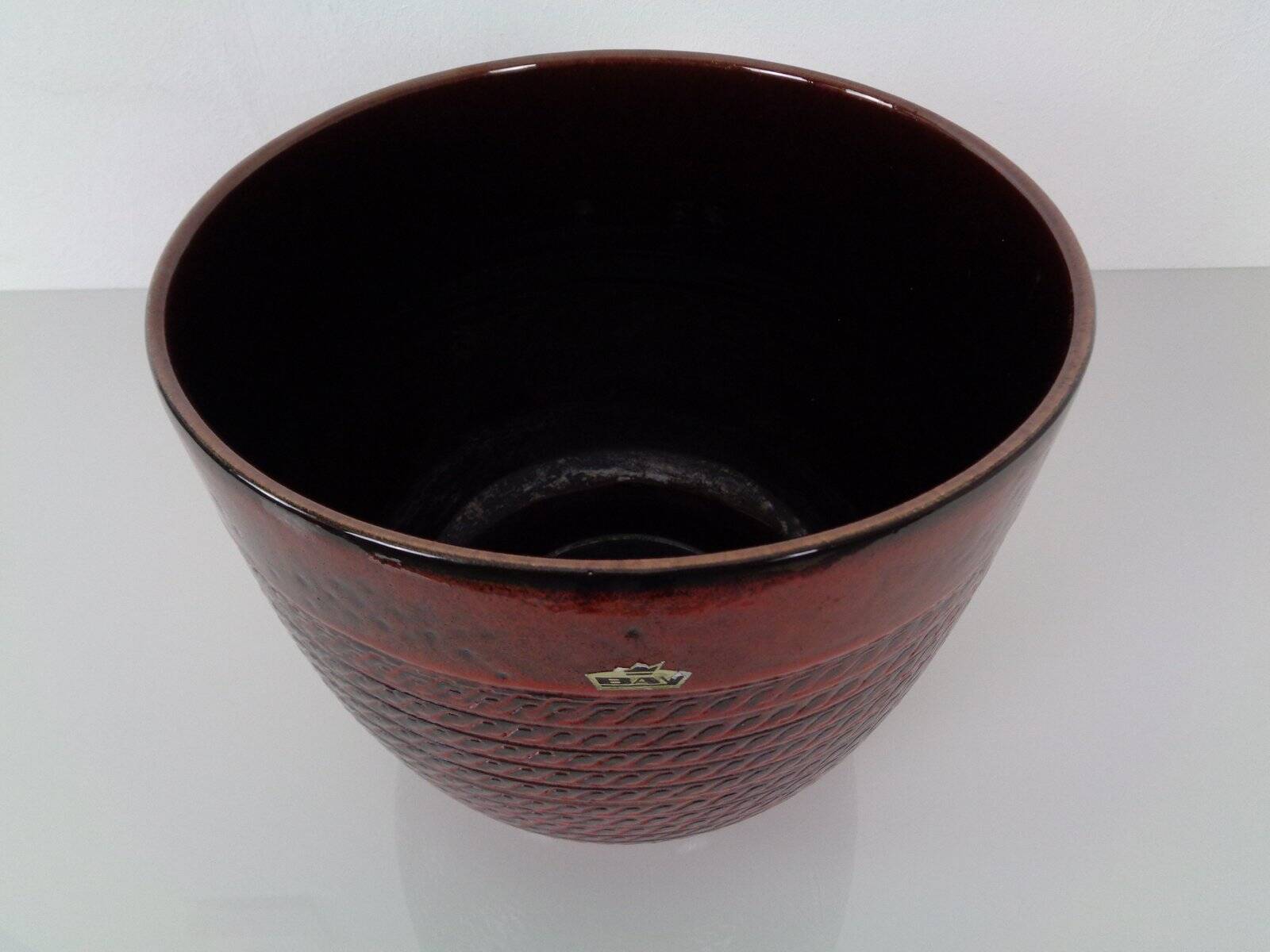 Large ceramic cachepot from Bay Keramik, Germany, 1970s.