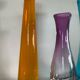 Set of 3 vintage glass paste vases