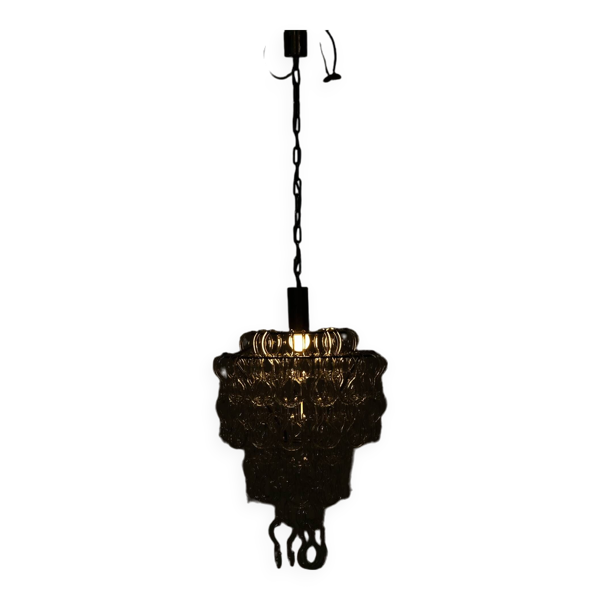 Lustre Giogali par Angelo Mangiarotti pour Vistosi, Italie 1970s.