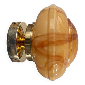 Wall or ceiling light in marbled opaline