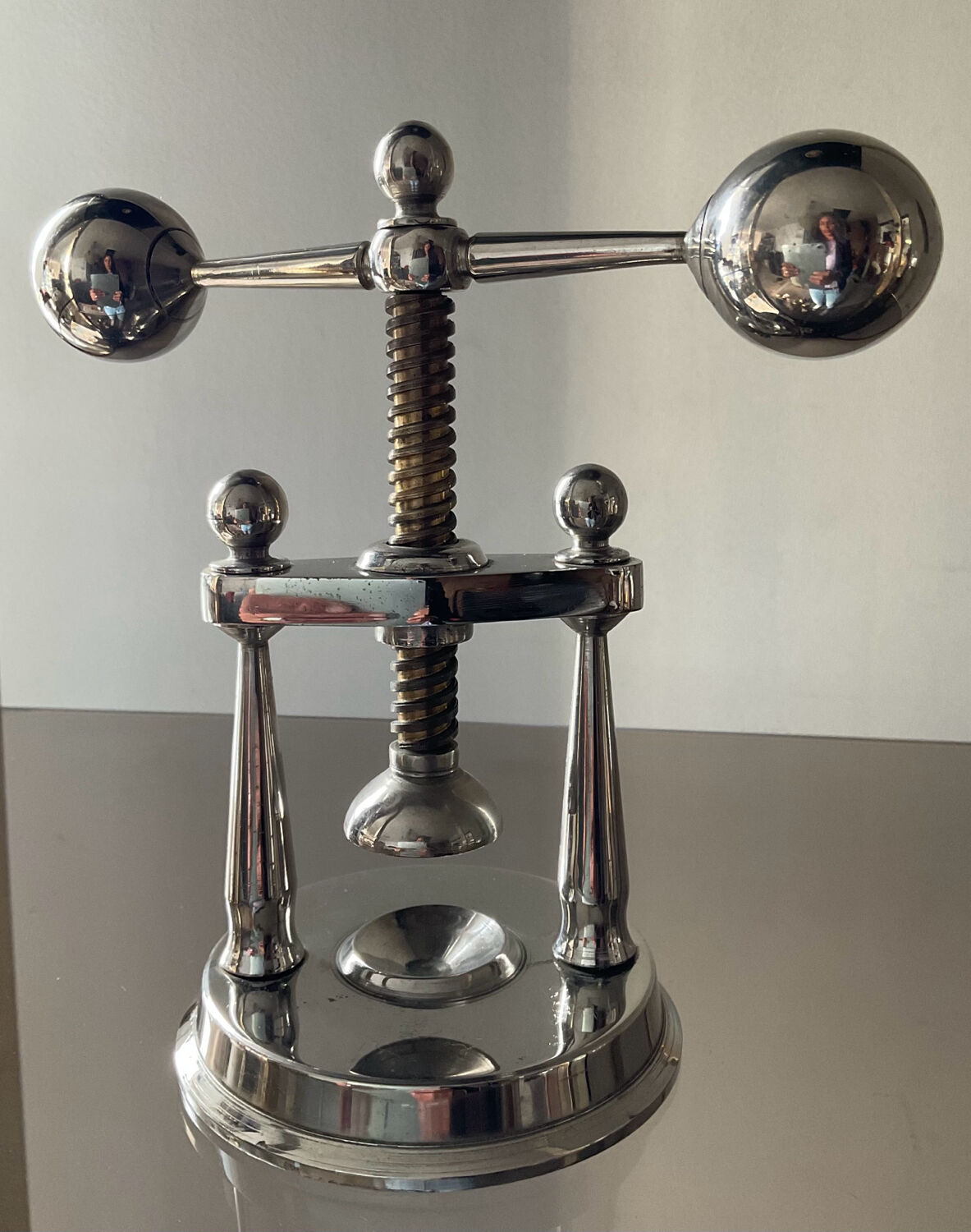 Art Deco nutcracker in chromed metal