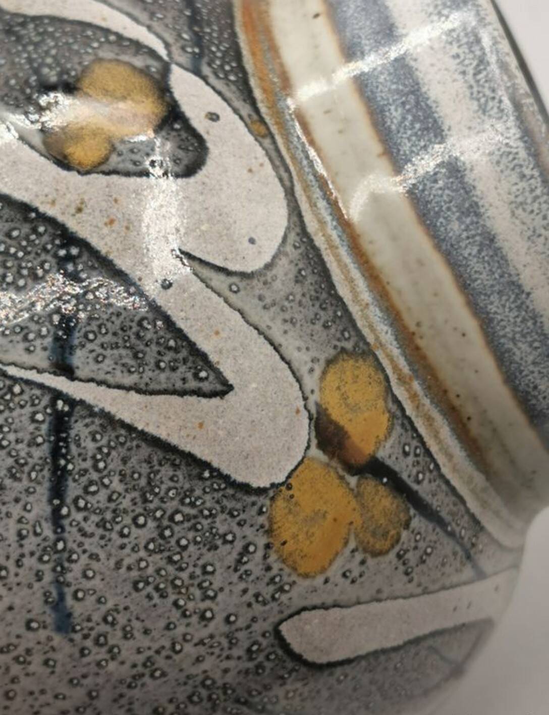 Glazed ceramic vase signed