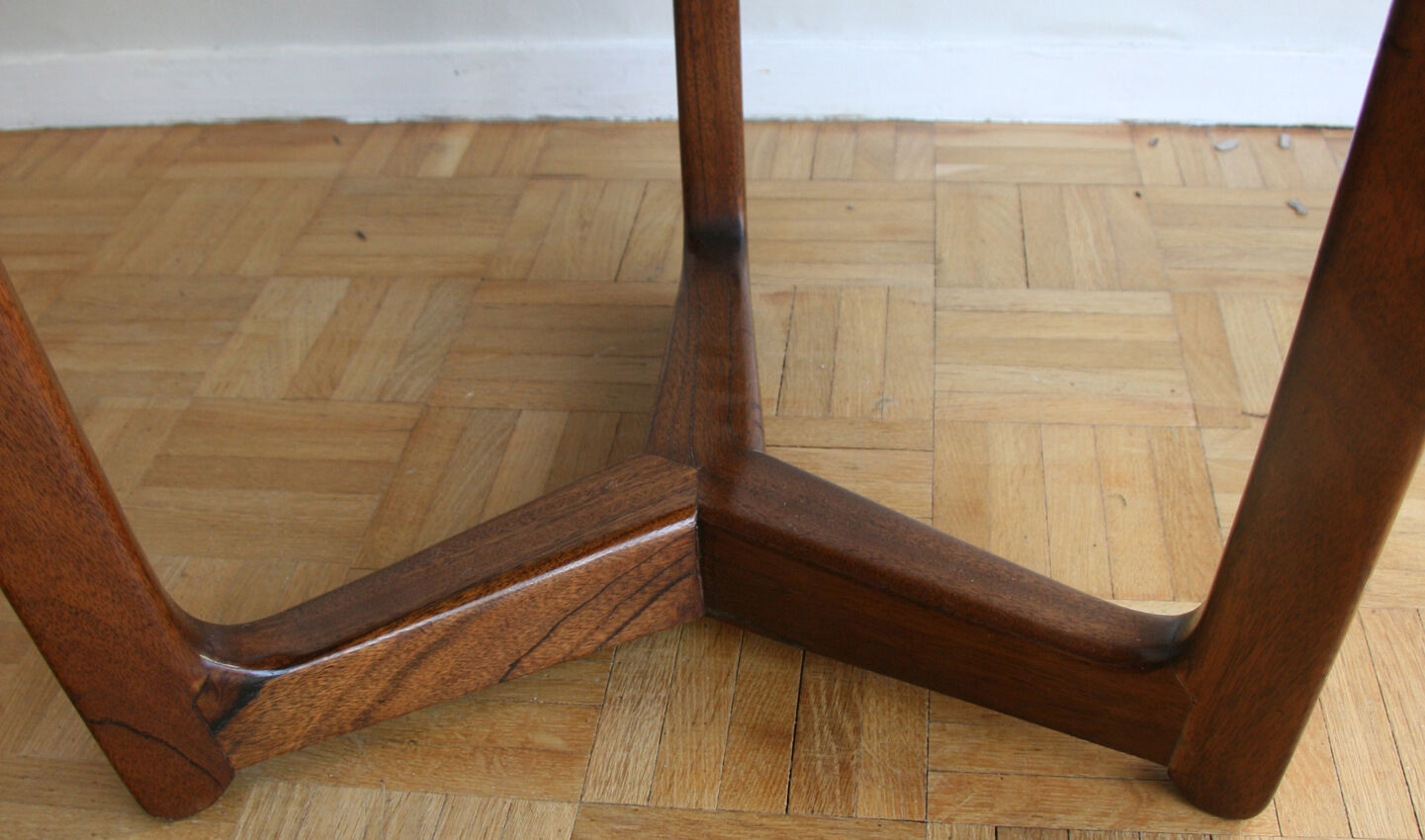 Table basse circulaire teck 1960