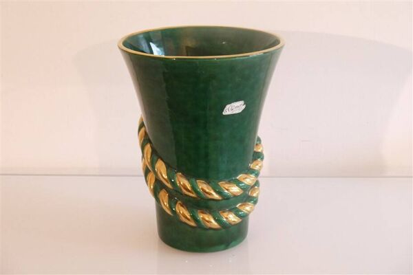 Vase art deco en faience de St clement