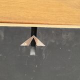 Design mirror in chromed metal vintage quality manufacture Italy, 1970s