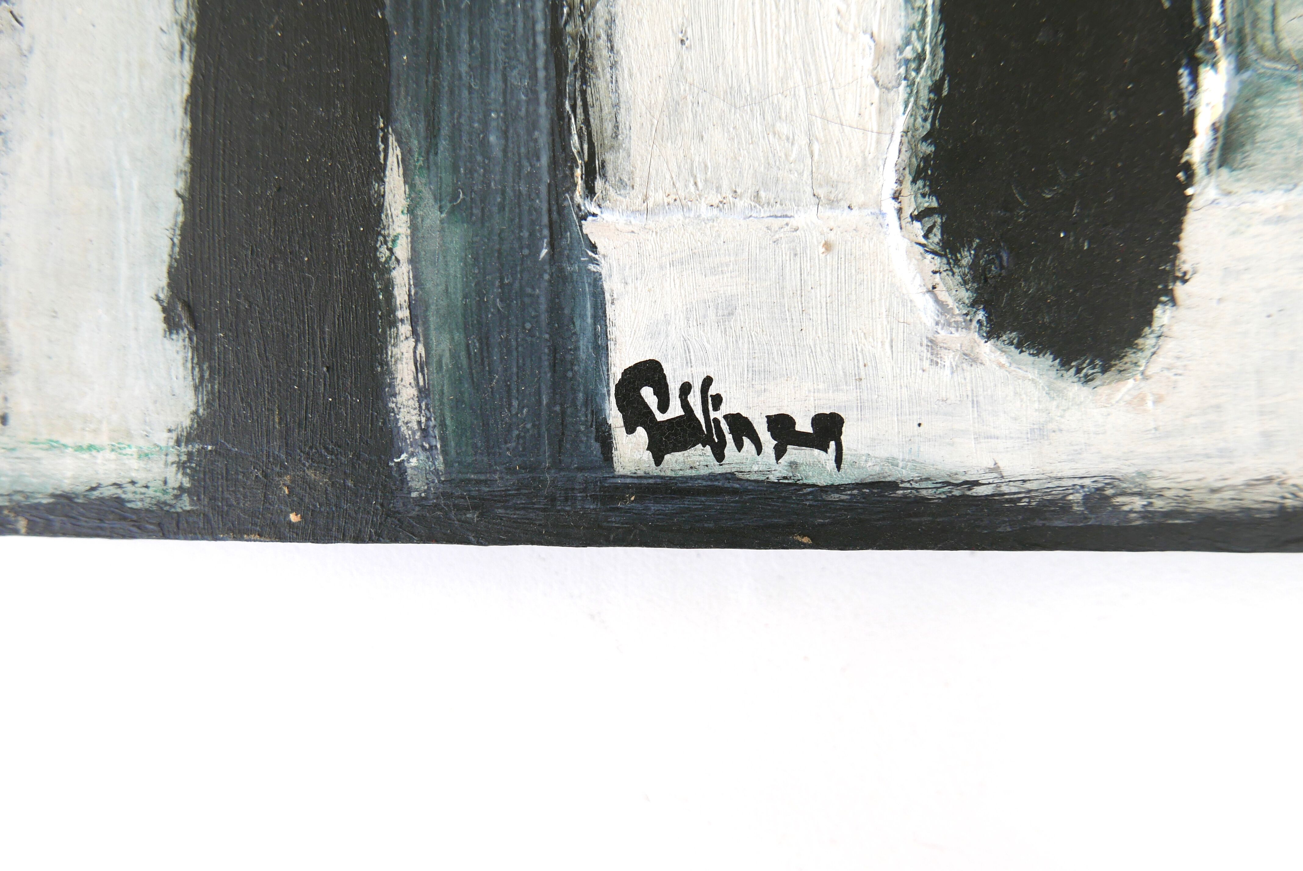 Painting, abstract painting by Olivier Rollin, 90s