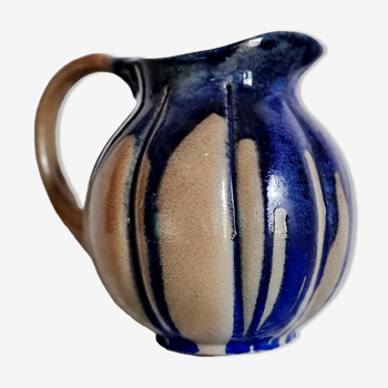 Vase pichet grès bleu digoin