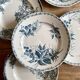 Set of 8 vintage flat ironstone plates - Mismatched -
