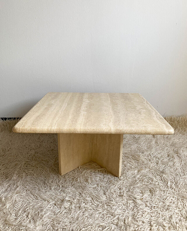 Travertine coffee table