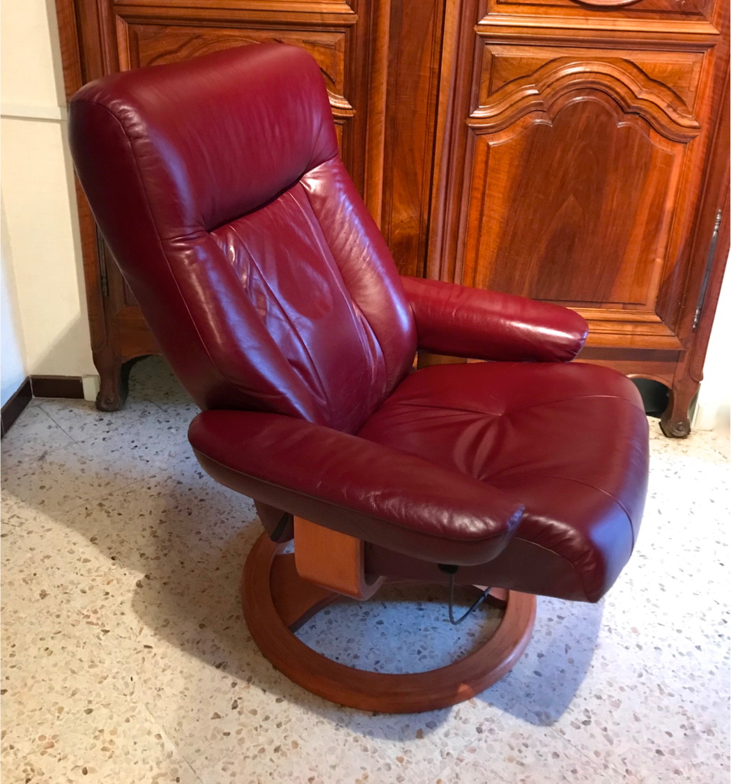 Scandinavian reclining relax armchair in Anderssons leather