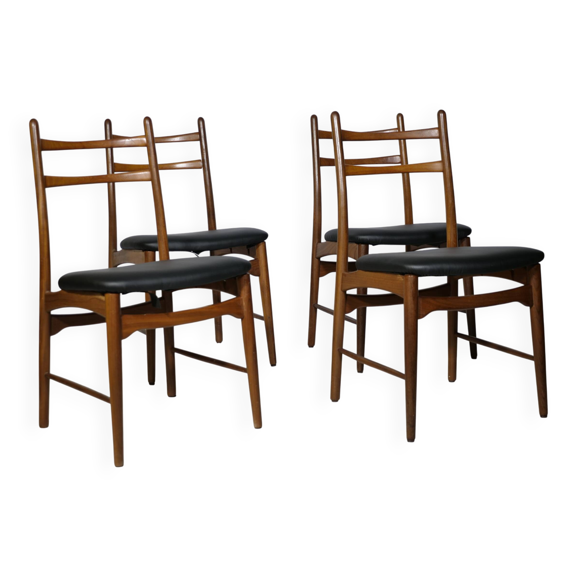 Teak Dining Chairs, Design by Georg Leowald for Wilkhahn, Set of 4, 1960s