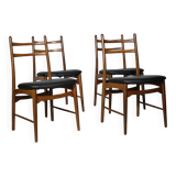 Teak Dining Chairs, Design by Georg Leowald for Wilkhahn, Set of 4, 1960s