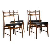 Chaises de salle à manger en teck, design de Georg Leowald pour Wilkhahn, lot de 4, années 1960