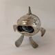 Italian Tre Spade Fish Shaped Rose Wood & Silverplate Pepper Mill or Grinde