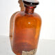 Set of 4 old brown glass apothecary bottles - Lab pharmacy bottle