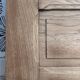 Vintage Art Deco bevelled wardrobe door, solid oak, Azalée.