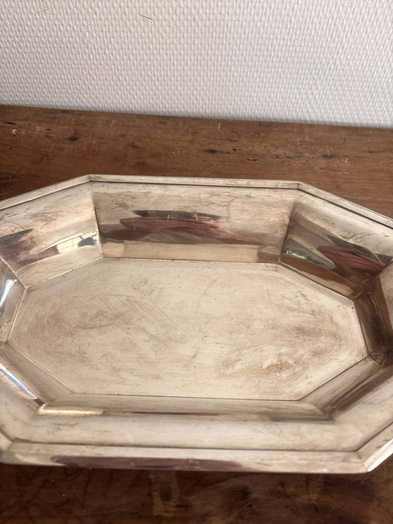 Silver Metal Fruit Bread Basket Christofle Gallia