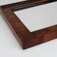 Square Biedermeier Antique 19th Century Walnut Wall Mirror, Vienna, 1850s
