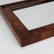 Square Biedermeier Antique 19th Century Walnut Wall Mirror, Vienna, 1850s
