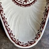 Gien dish in ecru and brown ironstone