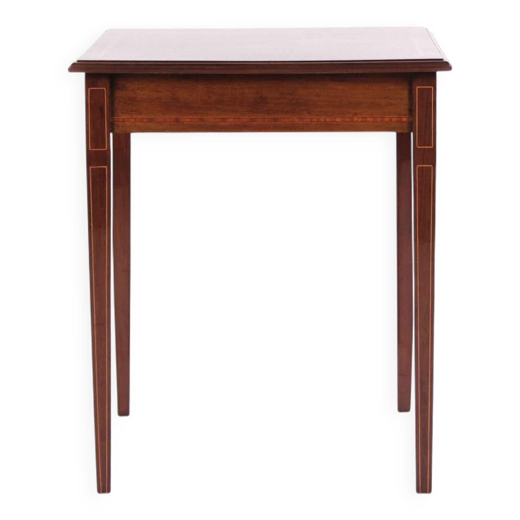 Side table - Hand polished - Decorated with fruit wood inlay - Crafted in mahogany - 1920s