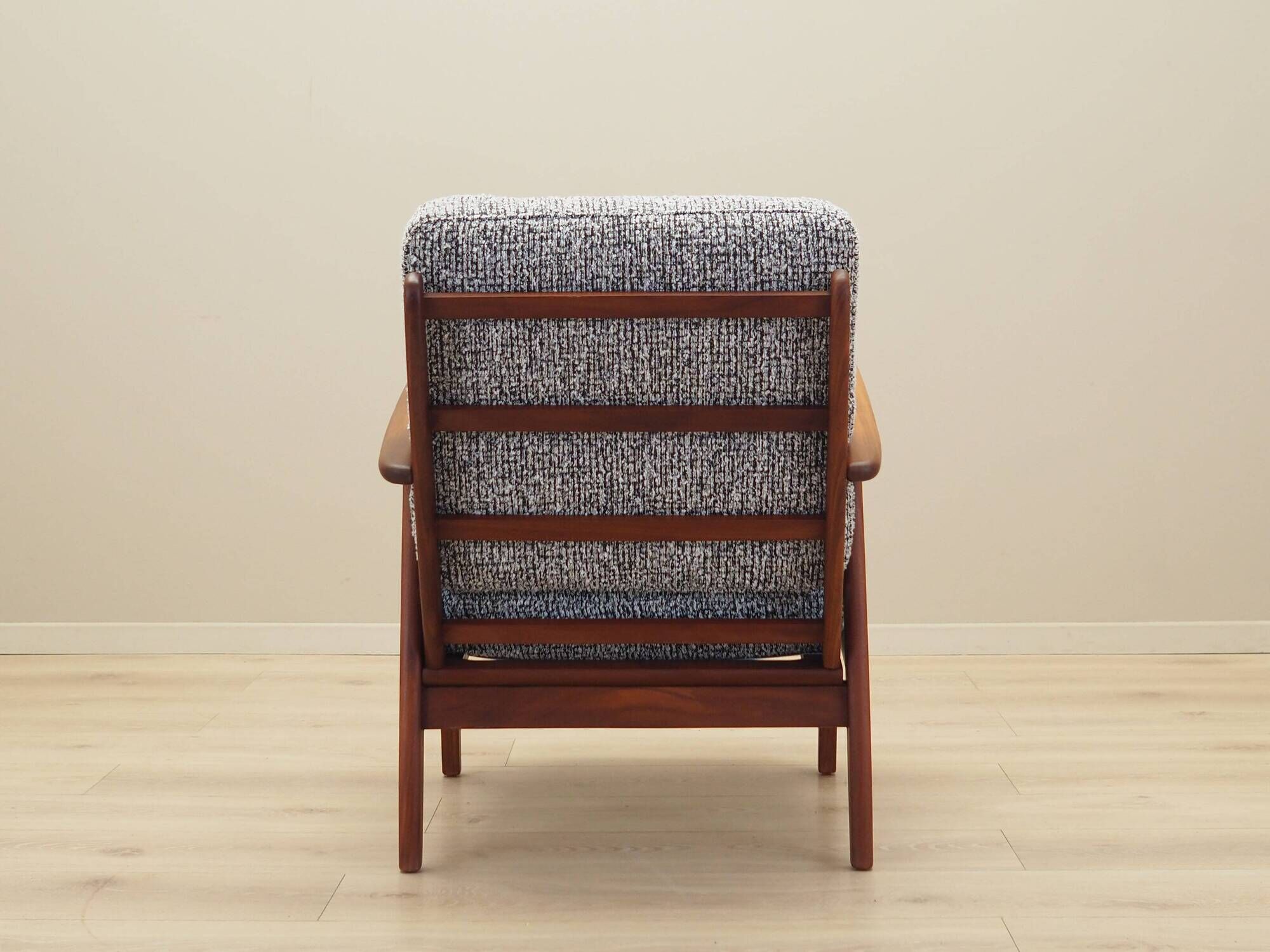 Danish armchair in wood and fabric, 1970s