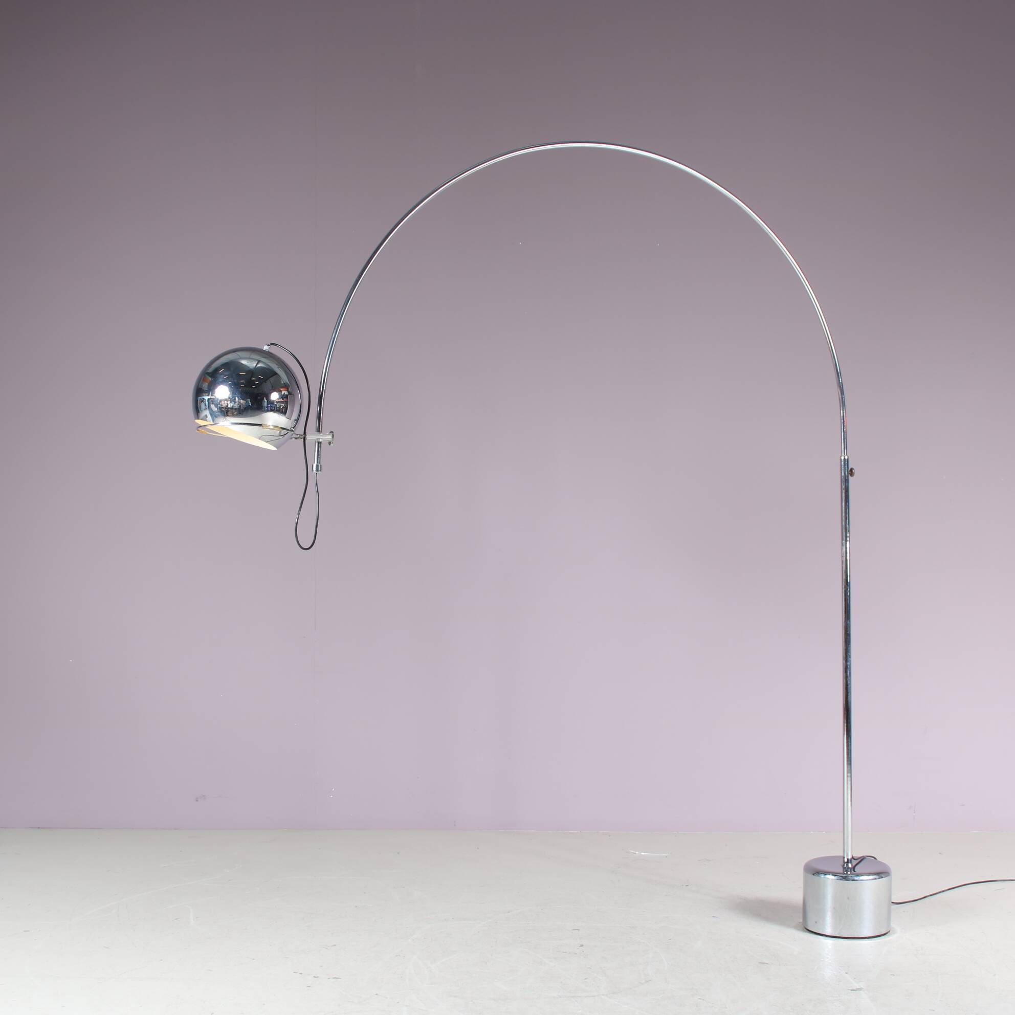 1970s Large adjustable arc lamp by Gepo, Netherlands