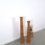 Ensemble de bougies en rotin kaarsen vintage