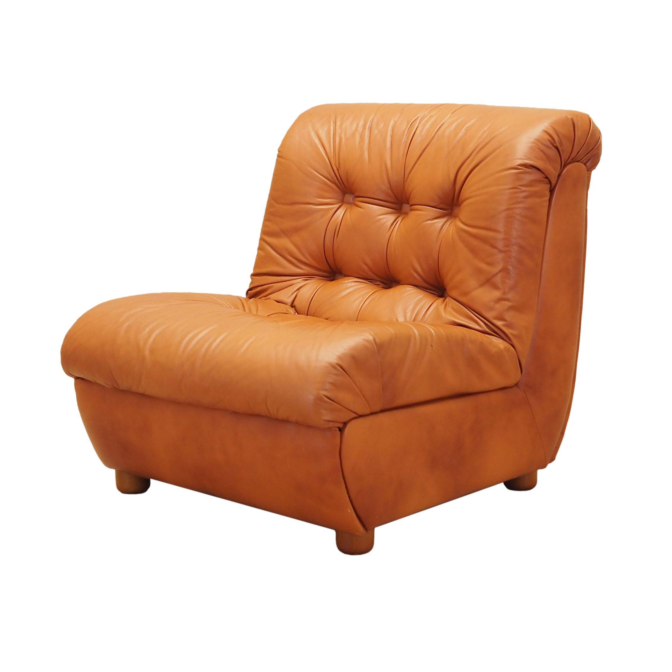 Red armchair, Italian design, 1970s, production: Italy