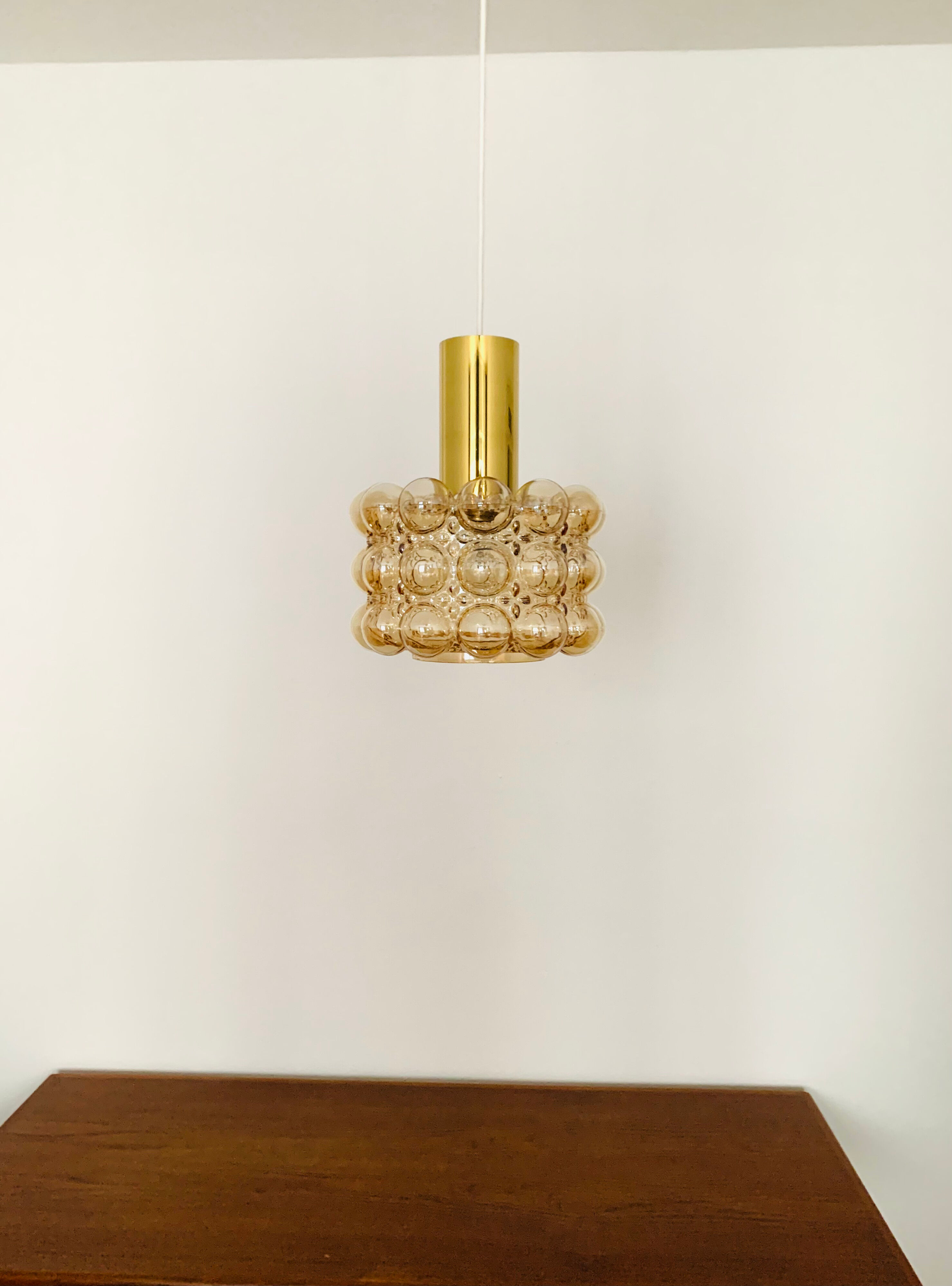 Bubble glass pendant lamp by Helena Tynell for Glashütte Limburg