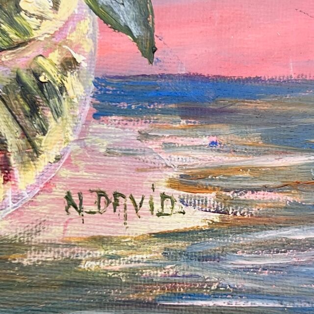 Still life painting with bouquet