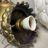 Regency style white glass hanging lamp