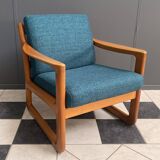 CFC Silkeborg arm chair by Johannes Andersen new green upholstery 1960s