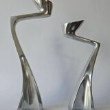 Paire de bougeoirs "Swan" par Matthew Hilton, Angleterre, années 1980