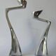 Pair of "Swan" MidCentury Candlesticks by Matthew Hilton, England, 1980s