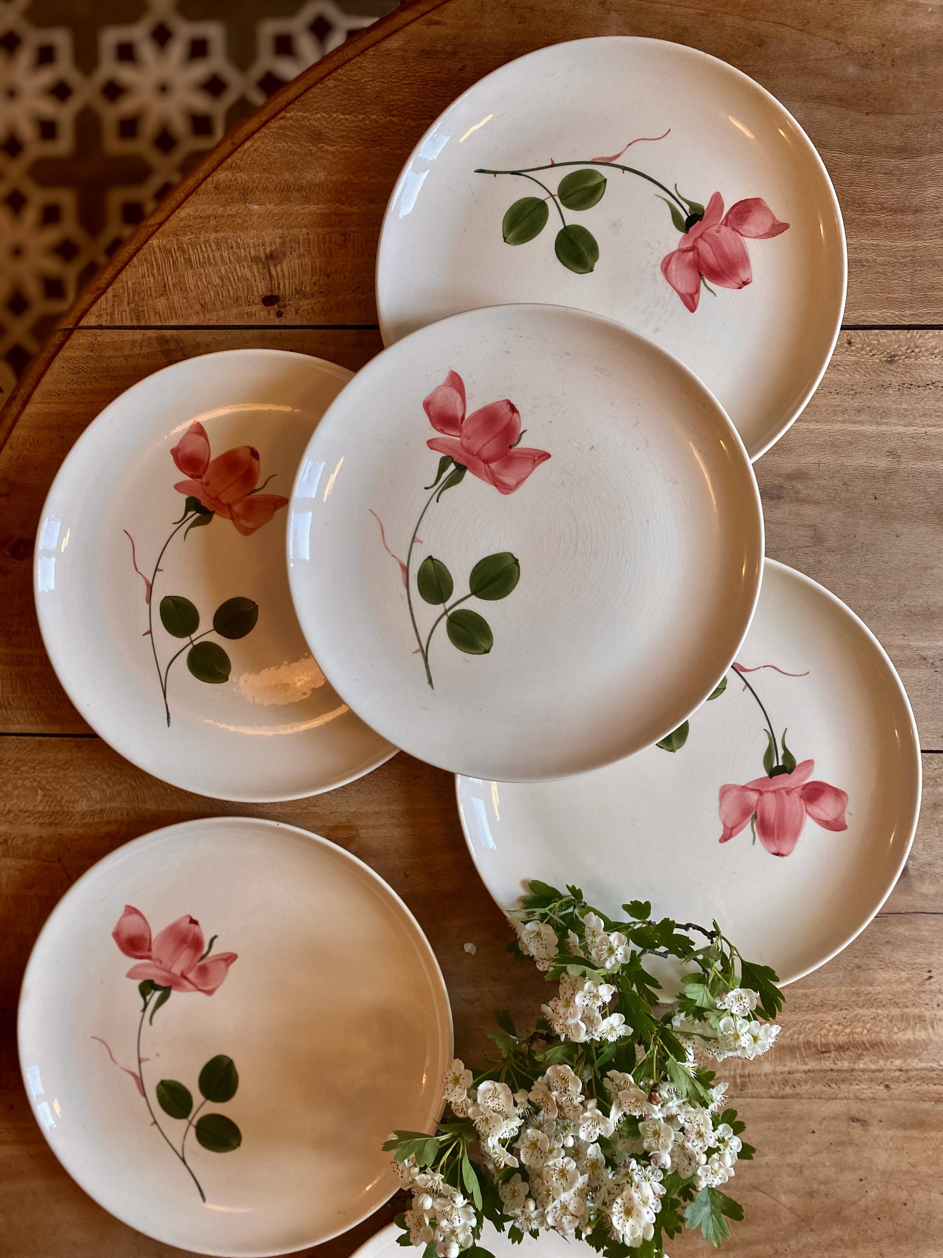 Set of 6 vintage flat plates - Magali model by Villeroy and Boch
