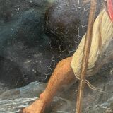 Tableau peinture allégorie de la mort XIXe