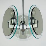 Vintage glass pendant lamp by Fontana Arte, 1970s.