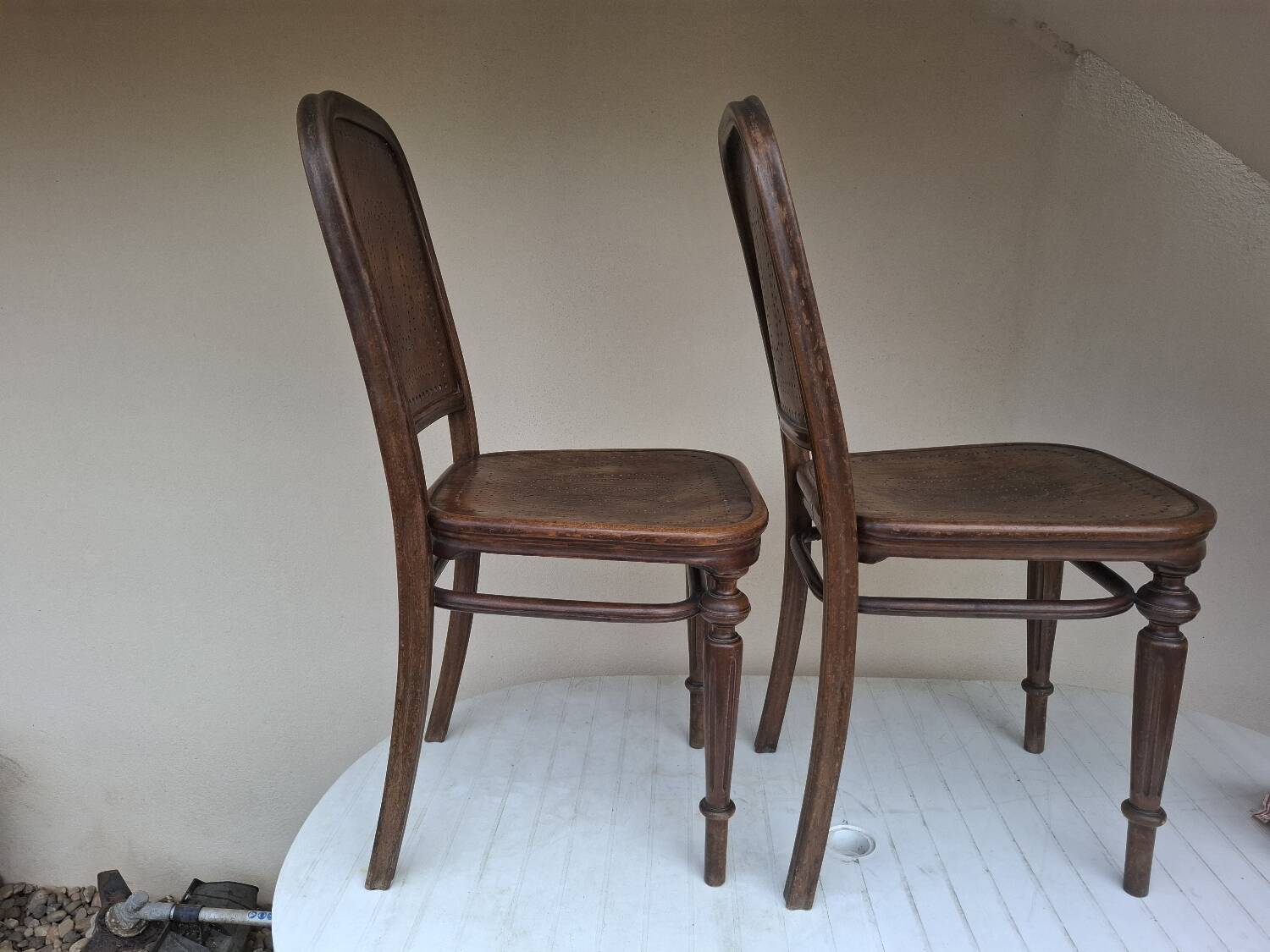 Pair of Thonet Vienna bistro chairs