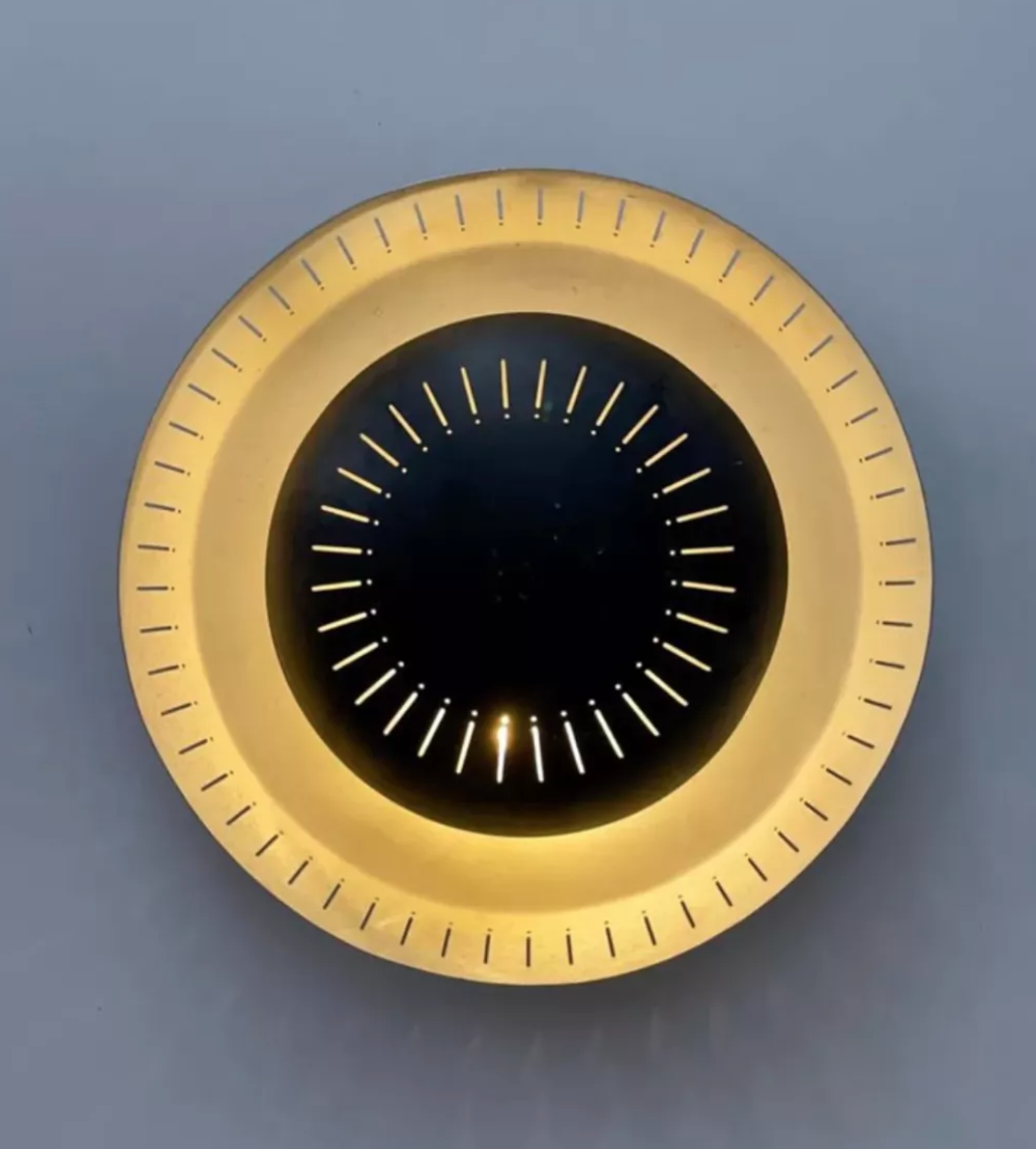 Wall lamp in metal Metalarte Spain 1960